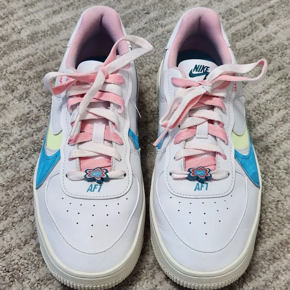 Nike women's Air Force 1 Platform pastel sneaker shoes DZ5197-100 size 8